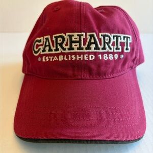 Carhartt Burgundy Cotton Cap with Embroidered Label